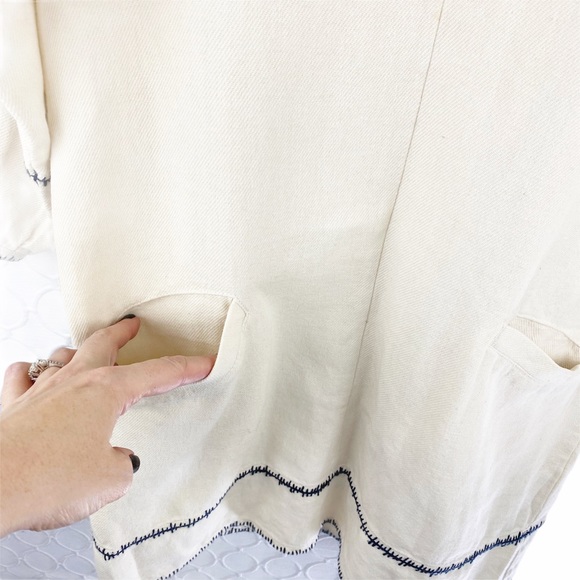 Anthropologie TROVATA Birds of Paradise Nina Linen Shift Dress XS - Picture 8 of 11